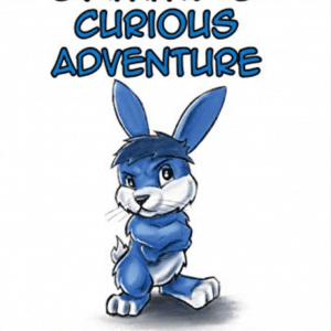 The image shows a book cover with the title Sammy's Curious Adventure by Annette Phillip, featuring an illustration of a blue rabbit.